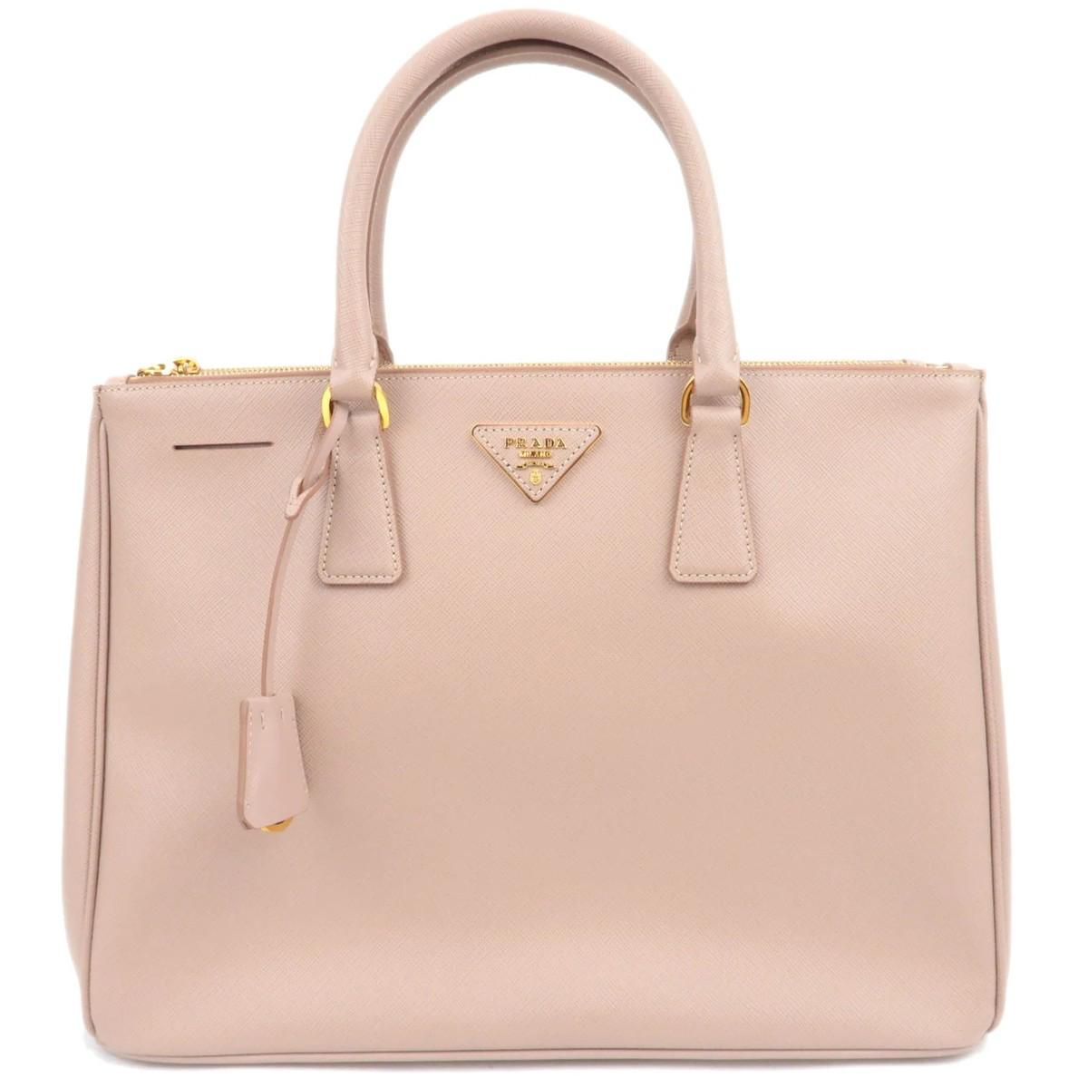 Prada Nude Beige Saffiano Leather Tote - SKU: LSCC0709020