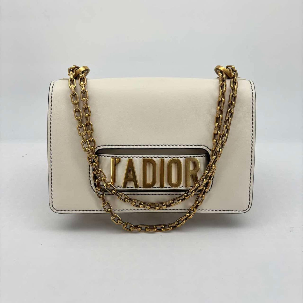 Christian Dior Ivory Calfskin J’Adior Flap Crossbody