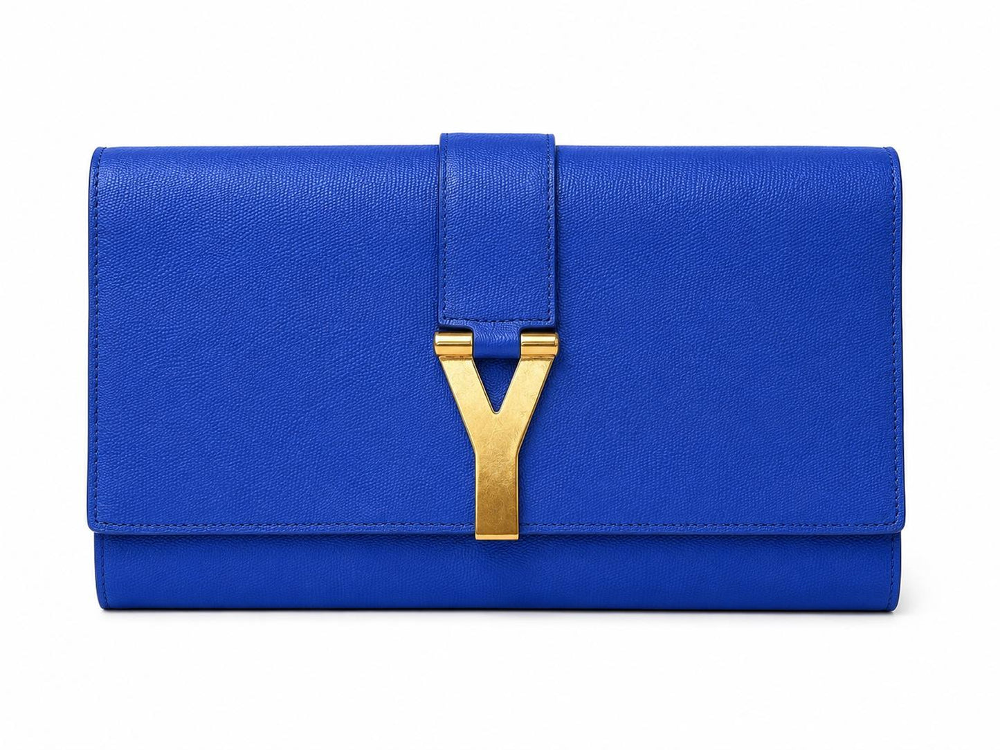 Saint Laurent Y Ligne Blue Clutch