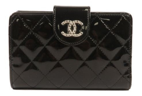 Chanel Brilliant Matelasse Patent Leather Bifold Wallet