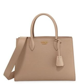 Prada Saffiano Nude Leather Tote Bag