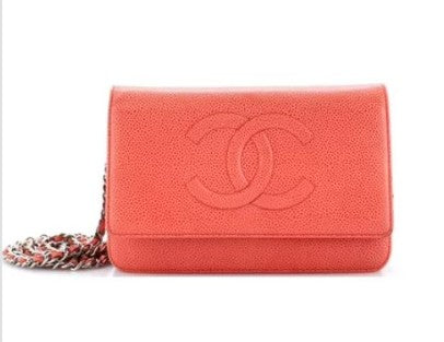 Chanel Red Leather Timeless WOC