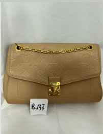 Louis Vuitton Cream Leather Saint Germain Crossbody