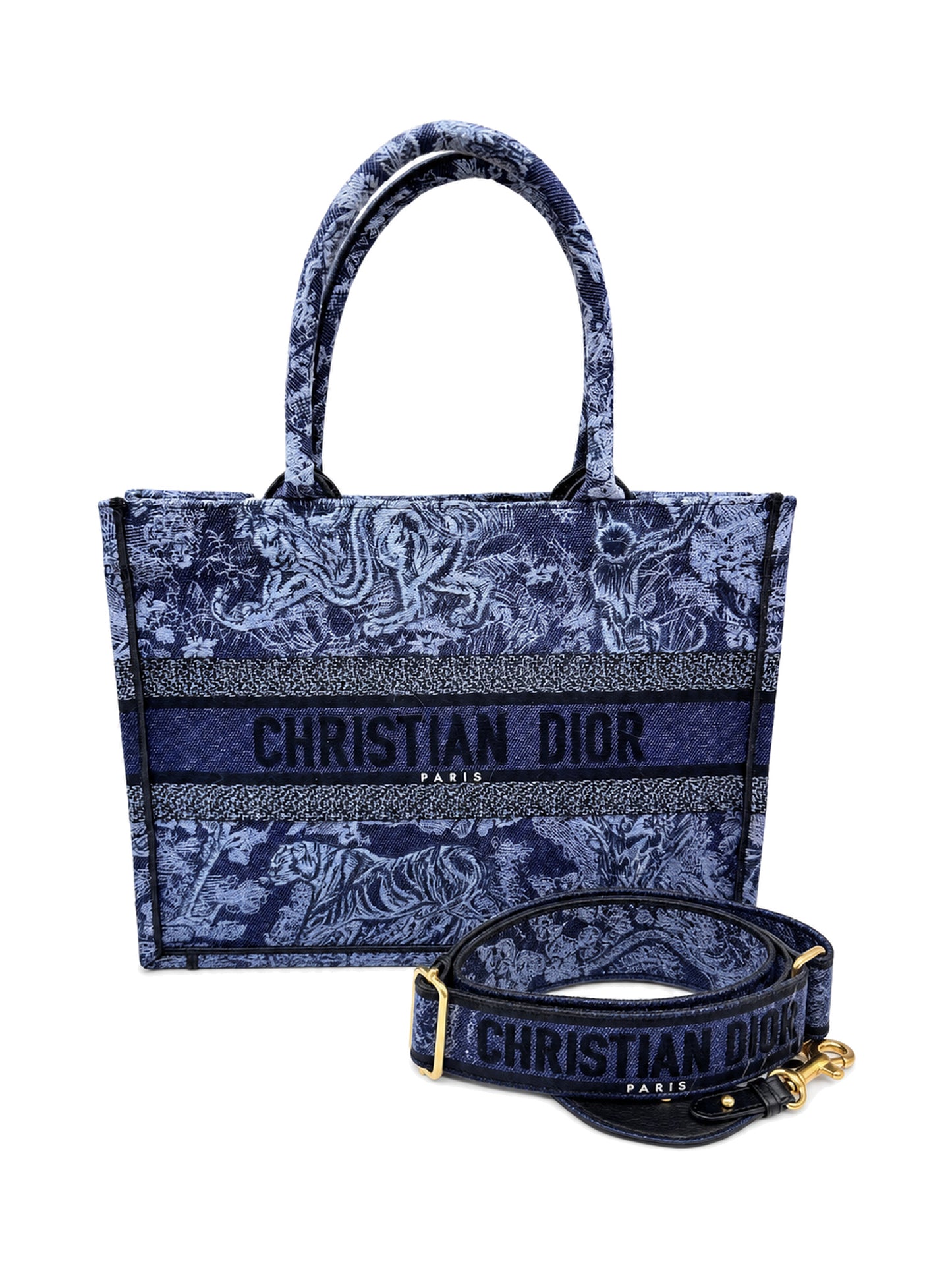 Christian Dior Navy Blue Medium Book Tote - SKU: LSCCJ07280025