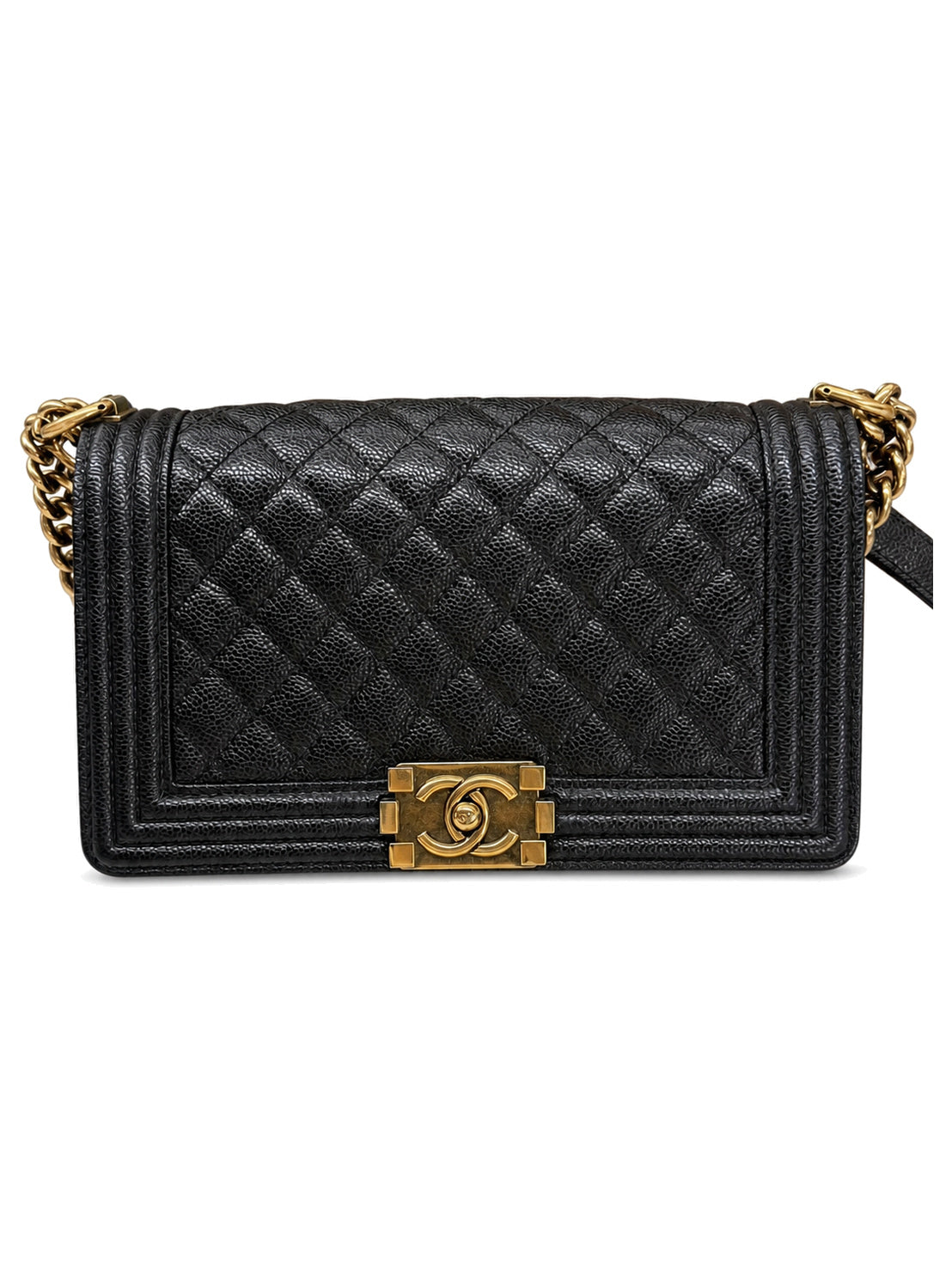 Chanel Black Old Medium LeBoy Shimmer Leather - SKU: LSCCJ07280039