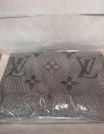 Louis Vuitton Grey Logo Mania scarf with box M74742 GM1220