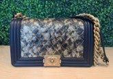 Chanel Leboy Egypt Black and Gold 25cm