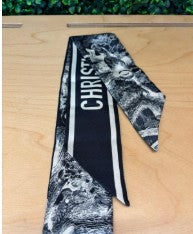 Christian Dior navy twilly jungle design