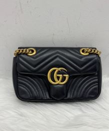 Gucci Small Black Leather Marmont Crossbody - SKU: LSCJ08110109
