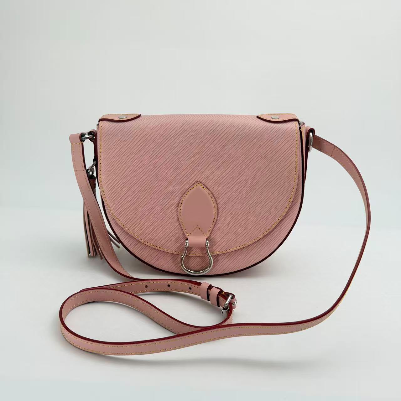 Louis Vuitton Pink Epi Leather Saint Cloud Crossbody with Silver Hardware and Adjustable Strap - SKU: LSCJ082600114