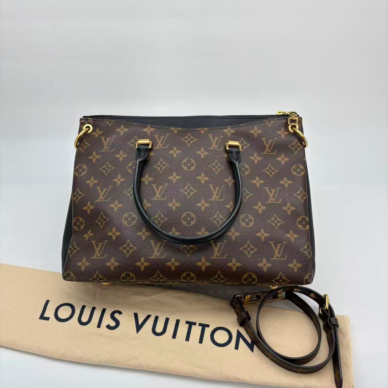 Louis Vuitton Black Monogram Large Pallas Bag