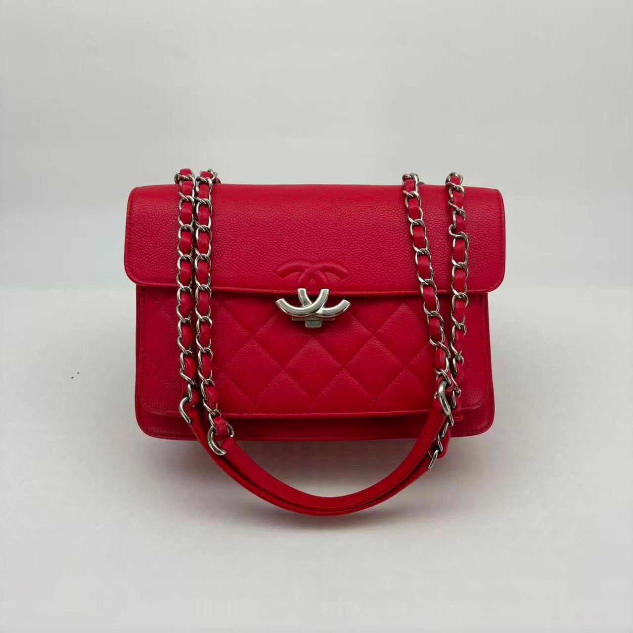 Chanel Red Caviar Flap Bag, Series 23, Year 2017