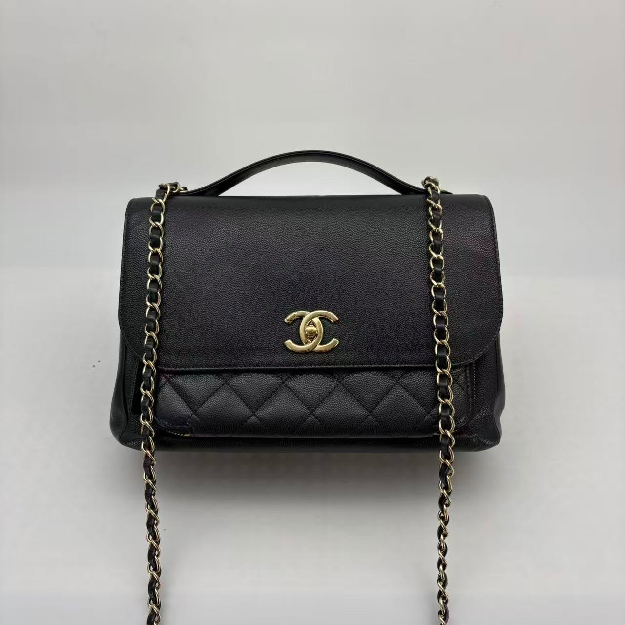 Chanel Medium Business Affinity, Black Caviar Leather, Series 23, Year 2017
