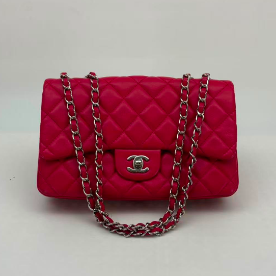 Chanel Medium Single Flap, Red Lambskin, Series 19, Year 2014