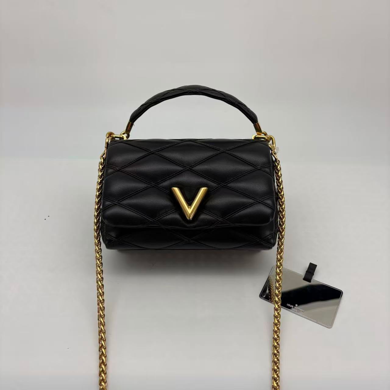 Louis Vuitton GO-14 MM, Black Lambskin, Microchipped