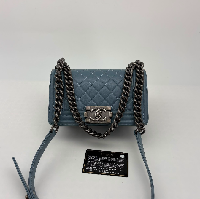Chanel Blue Small Le Boy, Comes With Seal & Card, Series 21, Year 2015–2016