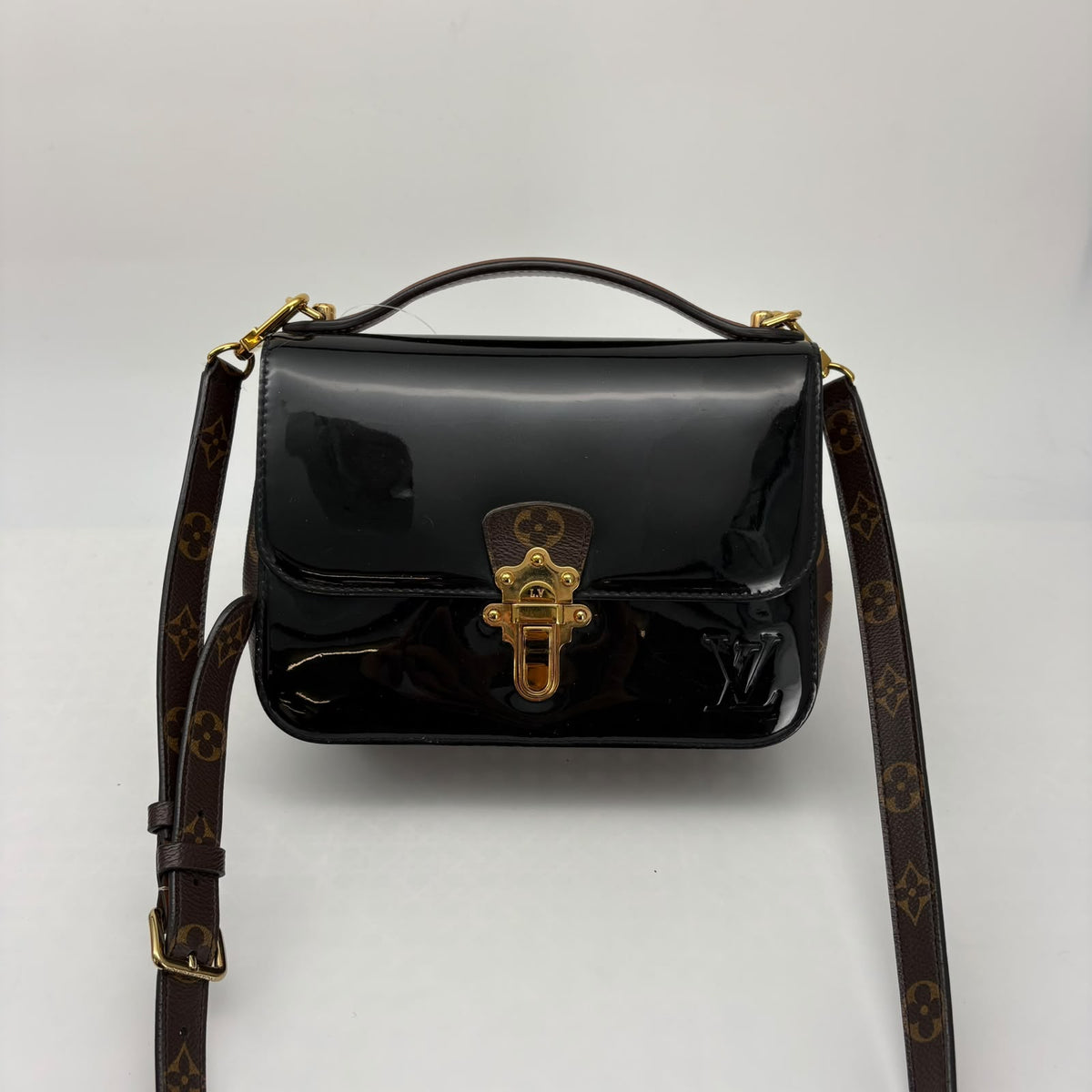Louis Vuitton Cherrywood BB Handbag, Black Patent Leather