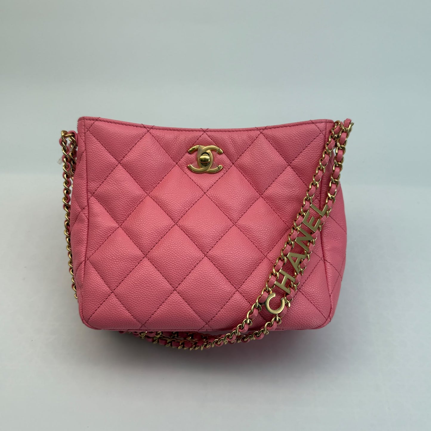 Chanel Pink Caviar Hobo, Microchipped