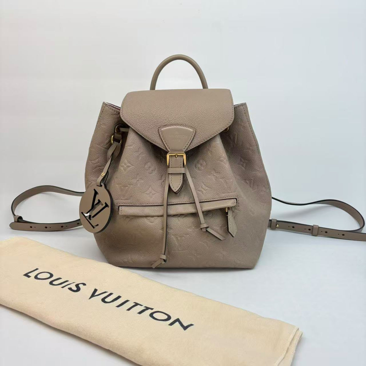 Louis Vuitton Taupe Empreinte Montsouris — With Dust Bag