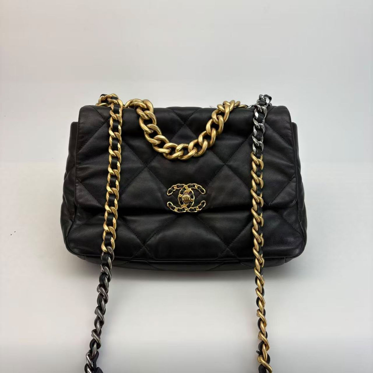 Chanel Black Small 19 Flap Bag — Microchipped