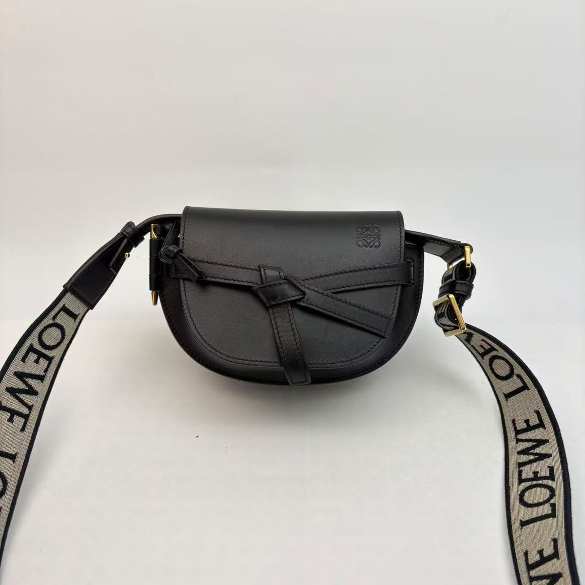 Loewe Black Small Gate Bag — With Guitar Strap