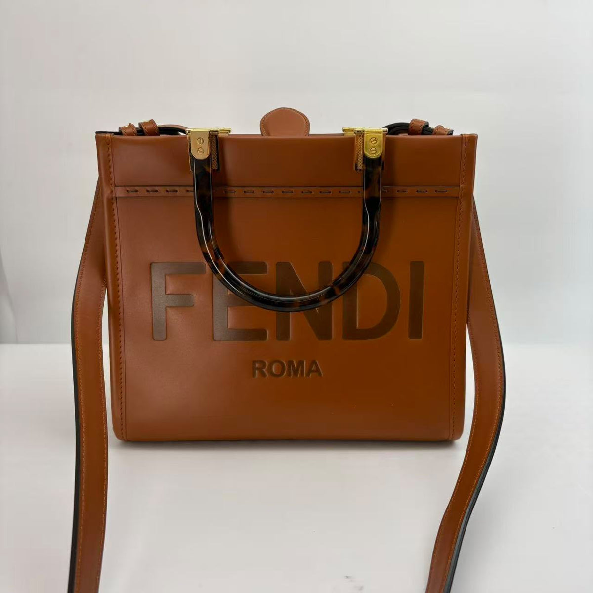 Fendi Brown Small Sunshine Tote