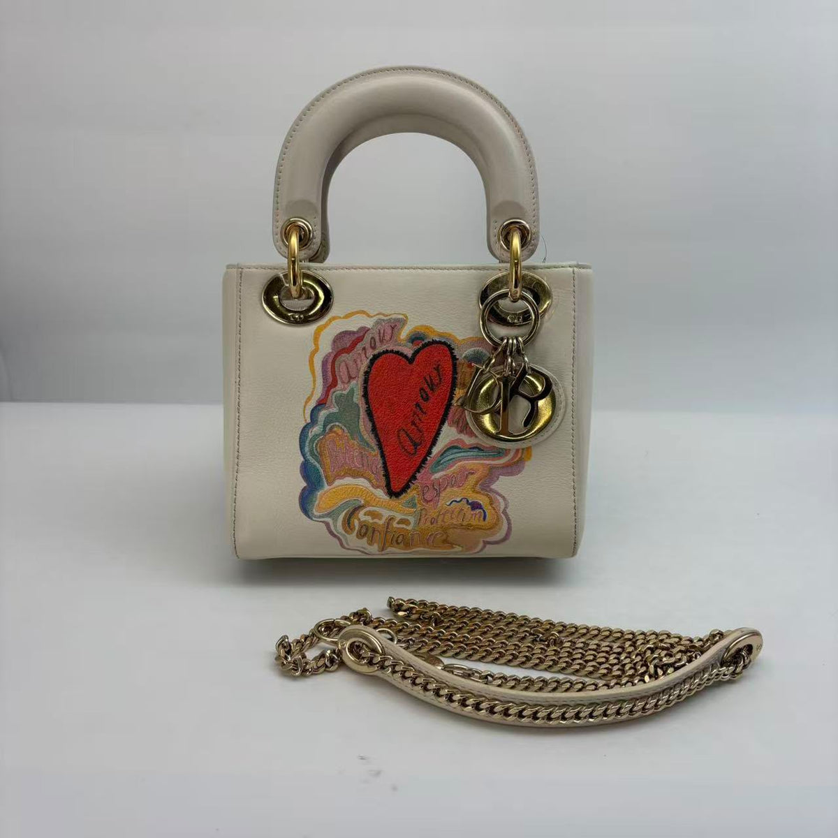 Dior x Niki de Saint Phalle Dioramour White Calfskin Mini Lady Dior, Year 2018
