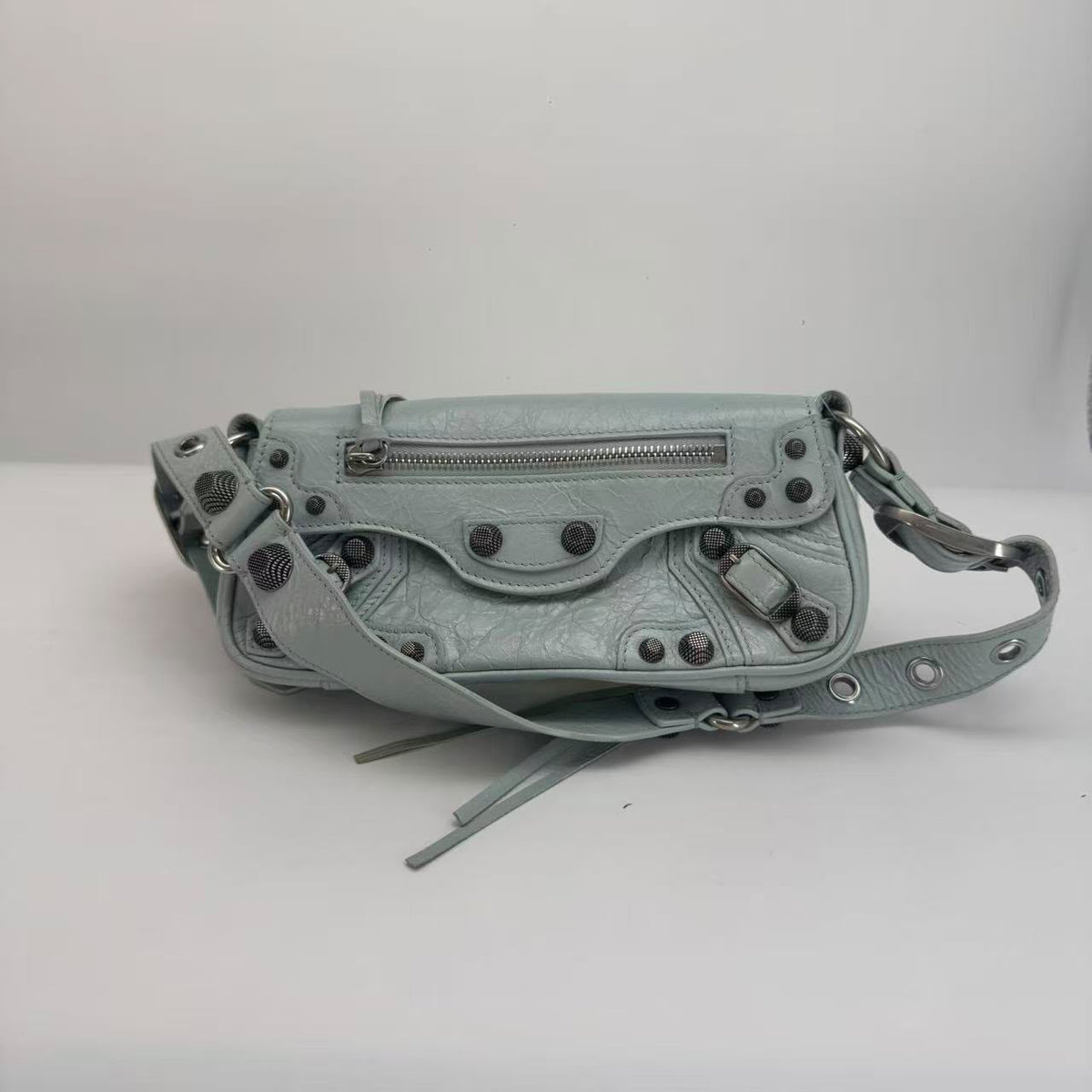 Balenciaga Baby Blue Lambskin Le Cagole Sling Bag