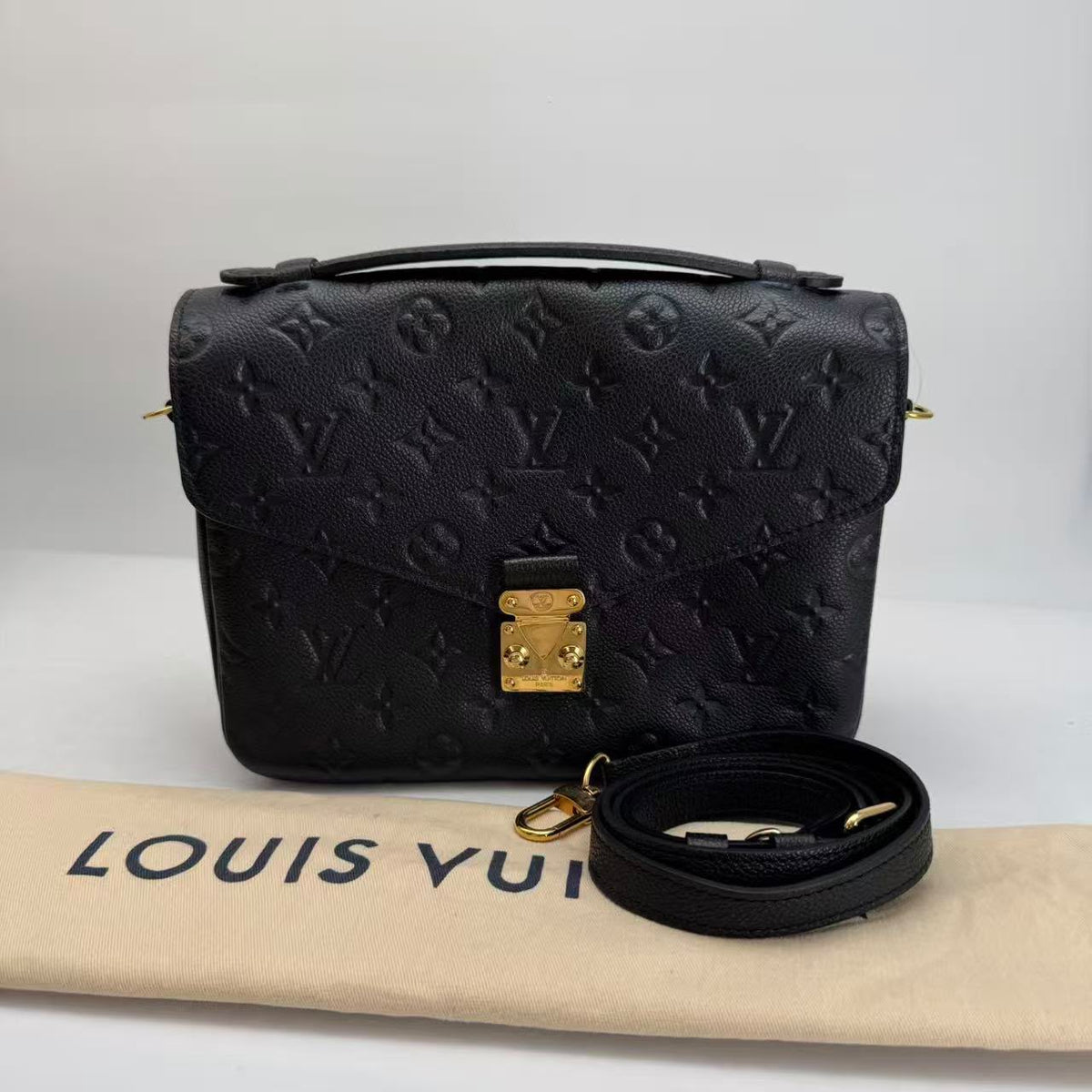Louis Vuitton Black Empreinte Pochette Métis, Dust Bag