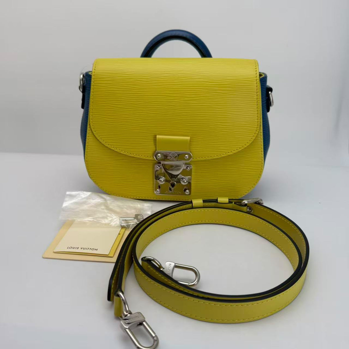 Louis Vuitton Yellow Epi Eden PM Crossbody, Key
