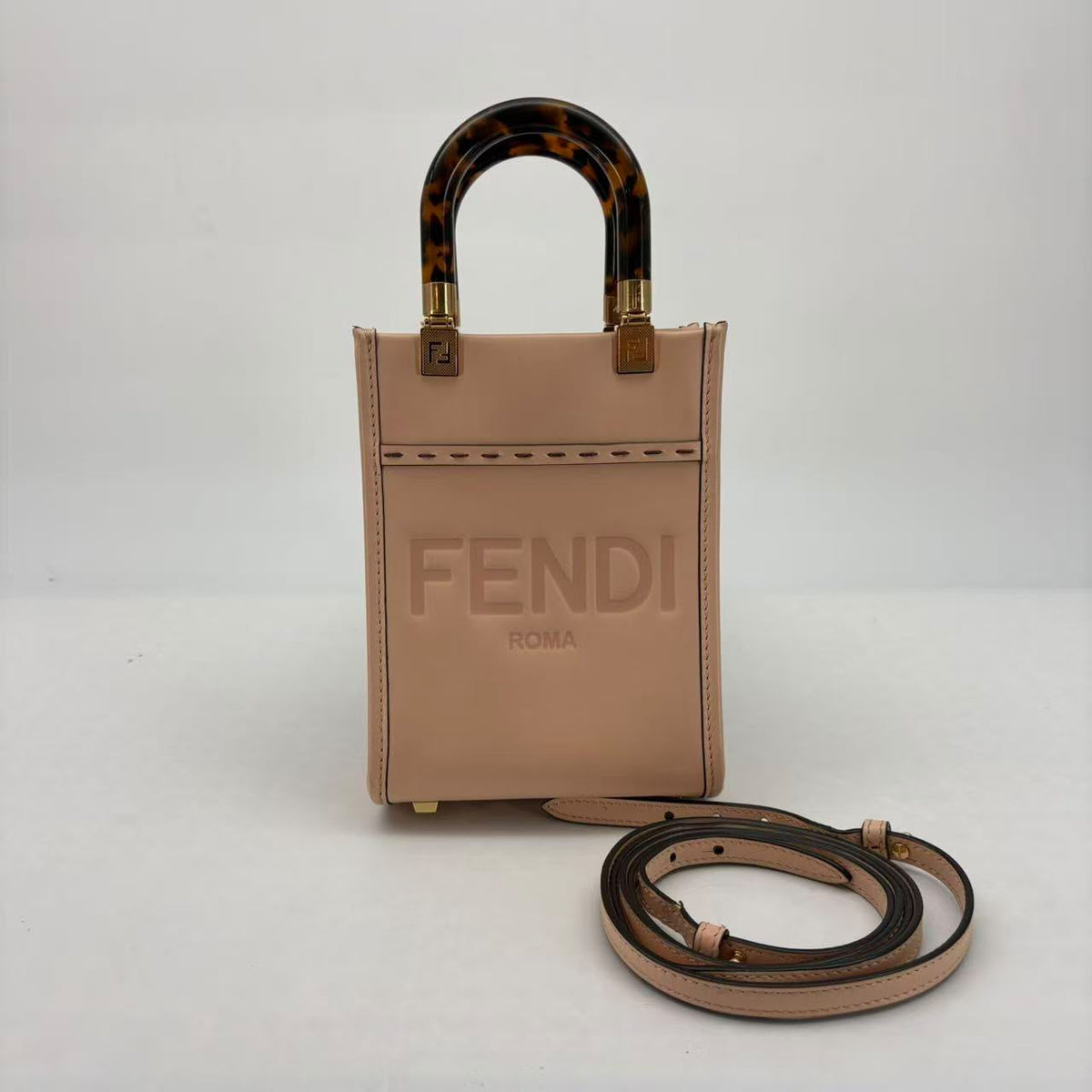 Fendi Nude Pink Mini Sunshine Tote