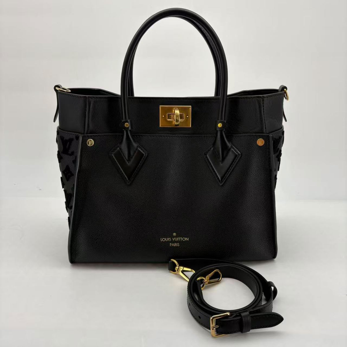Louis Vuitton Black Medium By My Side, Velvet