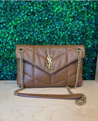 Saint Laurent Puffer Small Cognac - GHW