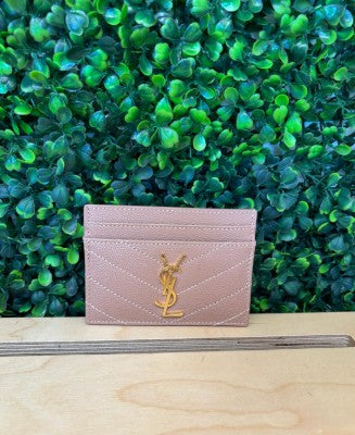 Saint Laurent Cassandra Card Holder - Blush