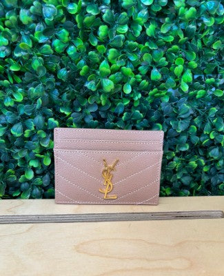 Saint Laurent Cassandra Card Holder - Blush