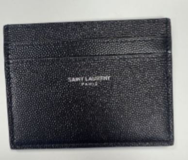YSL Paris Card Case Black -Silver