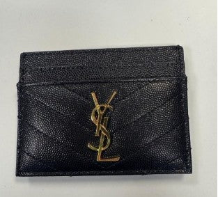 YSL Cassandre Card Holder Black