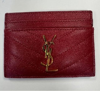 YSL Cassandre Card Holder Oxblood