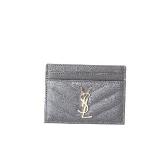 YSL Cassandre Cardholder Fog Grey