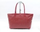 Goyard Artois PM Red Coated Canvas&Calfskin Shoulder Bag