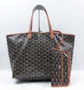 Goyard Saint Louis Black & Brown Canvas PM