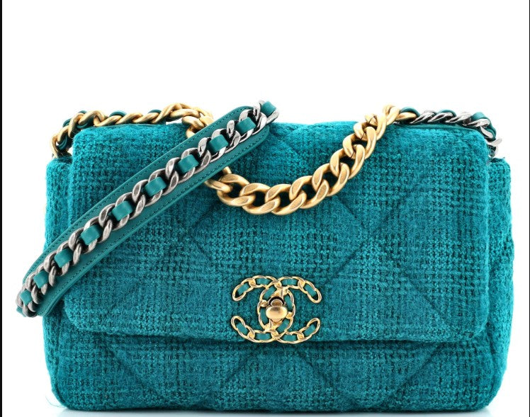 Chanel 19 Flap Bag Quilted Tweed Medium