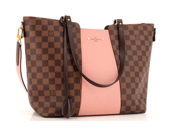 Louis Vuitton Jersey Handbag Damier with Leather