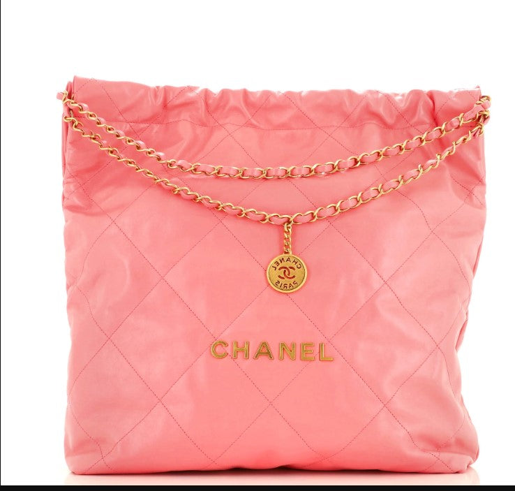 Chanel 22 Chain Hobo Quilted Calfskin Large