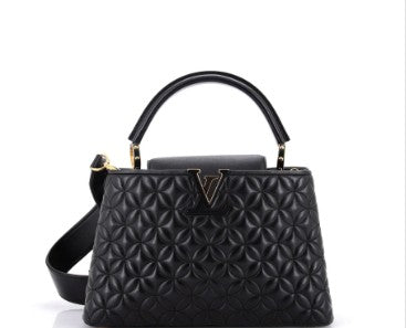 Louis Vuitton Capucines Bag Monogram Flower Quilted Lambskin PM