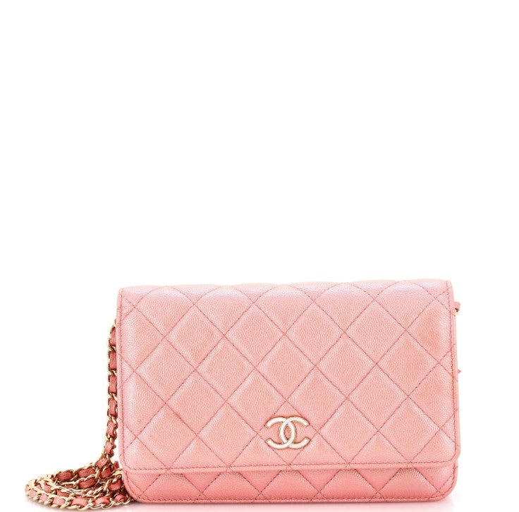 Chanel Wallet on Chain Quilted Iridescent Caviar