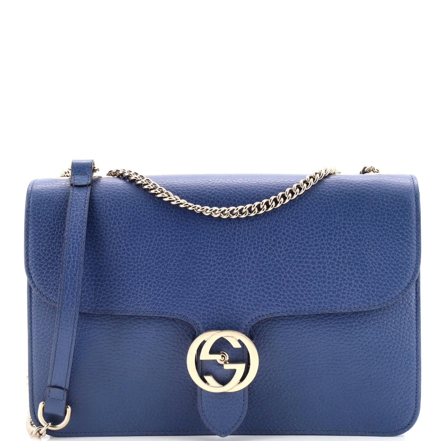 Gucci Interlocking Shoulder Bag Leather Medium