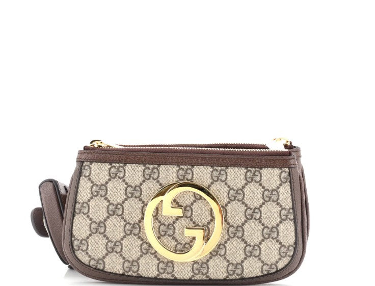 Gucci Blondie Multi Pocket Belt Bag GG Coated Canvas