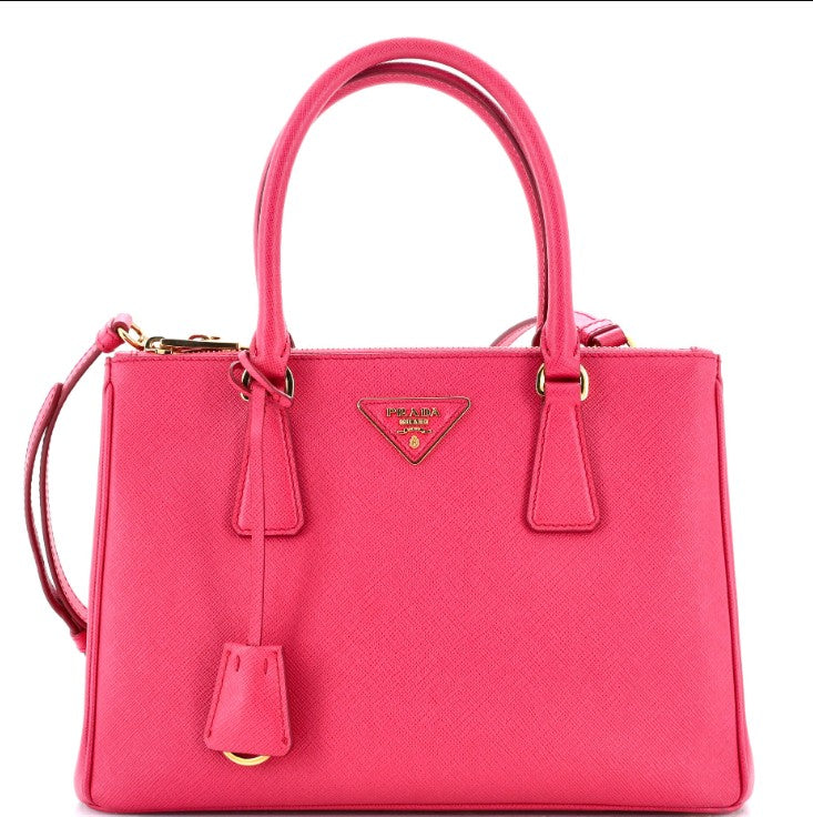 Prada Galleria Double Zip Tote Saffiano Leather Small