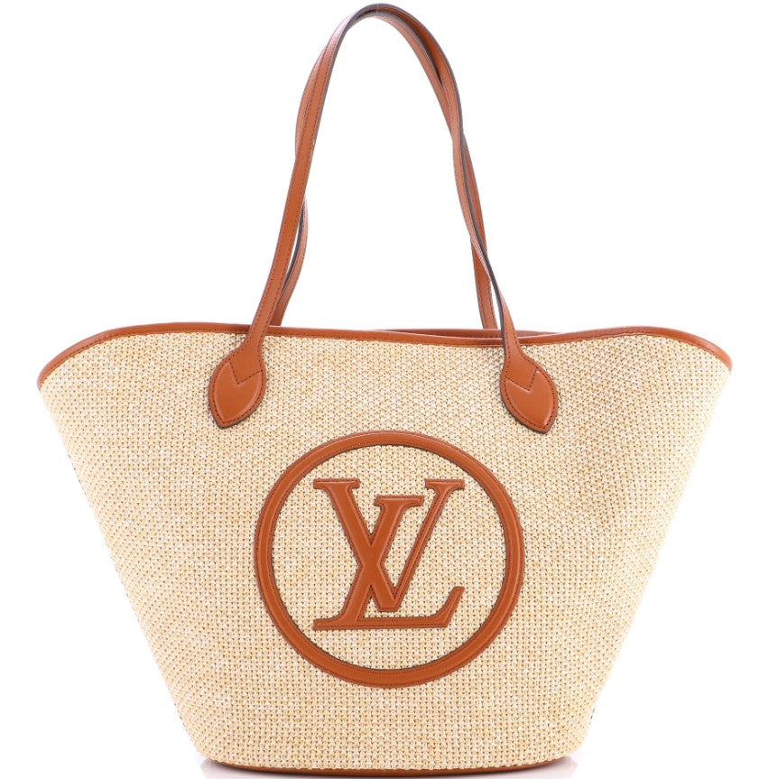 Louis Vuitton Saint Jacques NM Handbag Raffia and Leather
